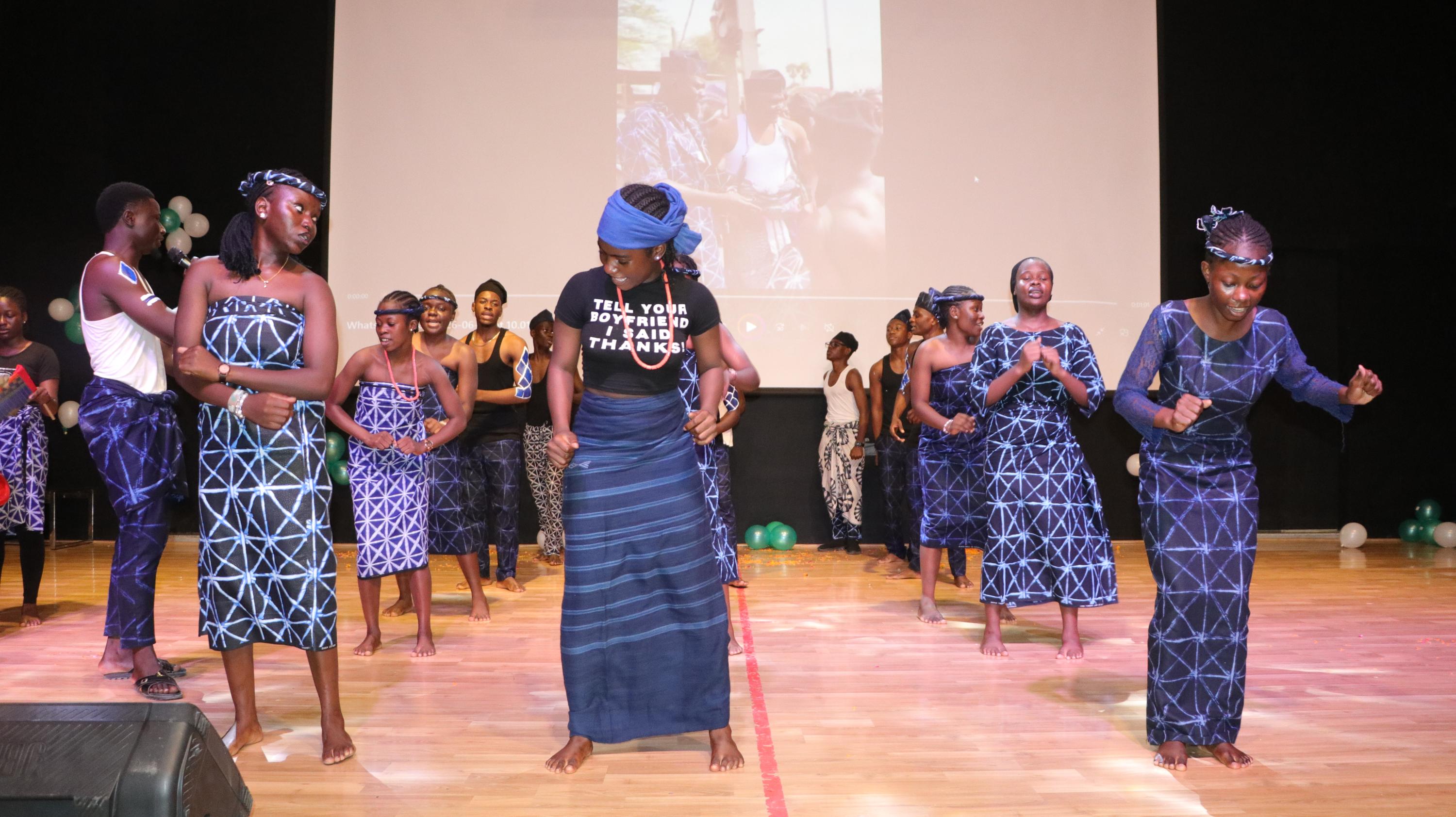 Students celebrating graduation